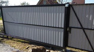 Купить сваи для ворот в Копейск. Заказать ворота на сваях под ключ от 21345 руб